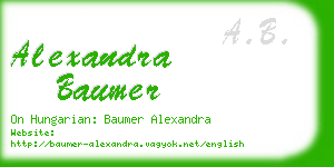 alexandra baumer business card